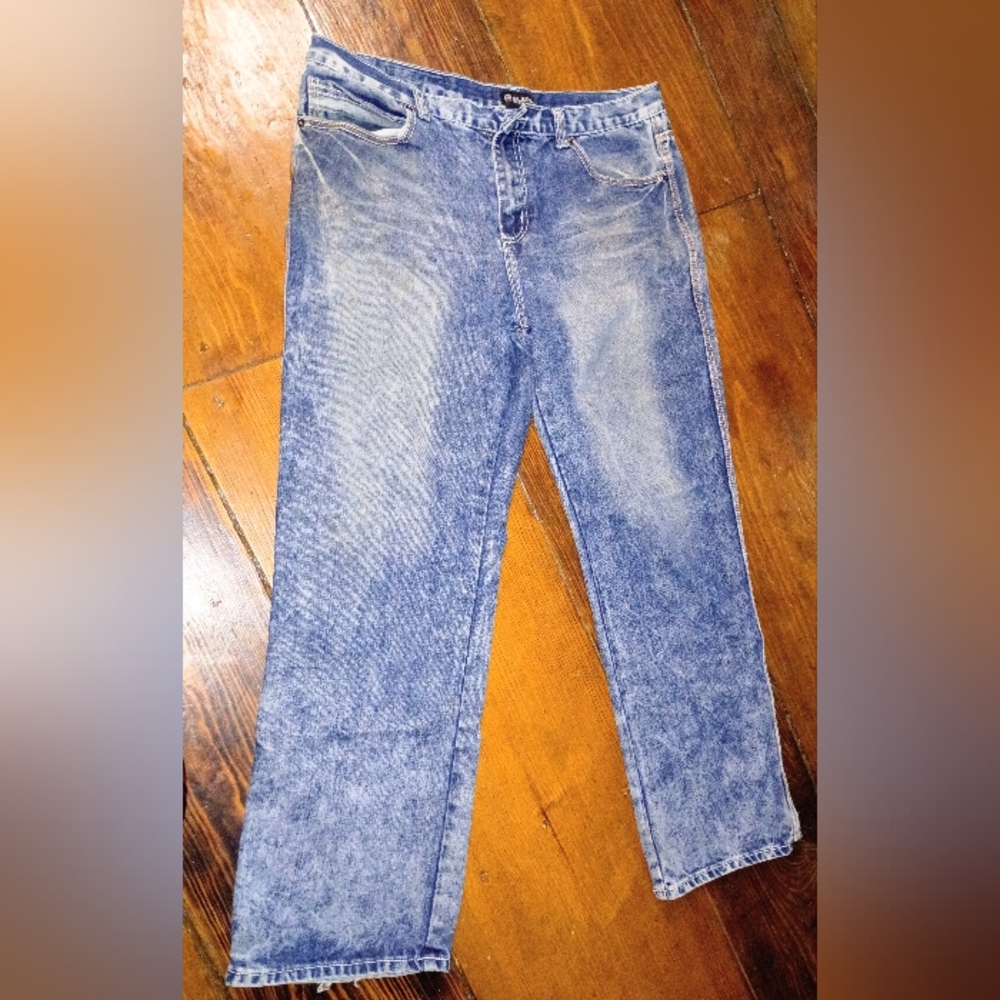 Black Premium Style Acid Wash Jeans 36 x 32